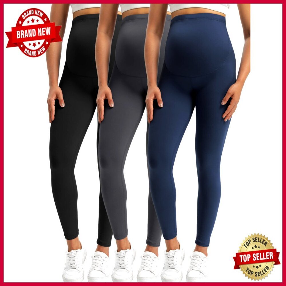 Maternity Leggings Over Belly Pregnancy Active Wear Yoga Tights